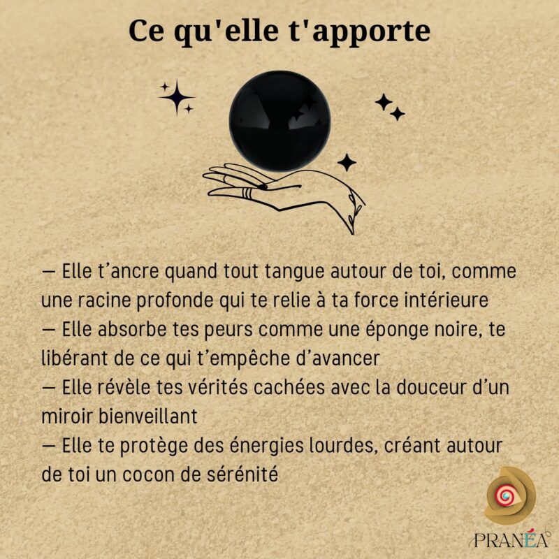 Bracelet en Obsidienne Noire – Protection & Ancrage | Fait main en macramé – Image 9