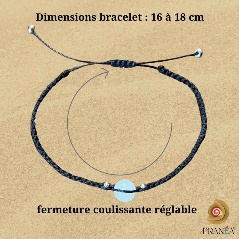 Bracelet en Pierre de Lune – Intuition, Douceur & Cycles de vie | Fait main en macramé – Image 4