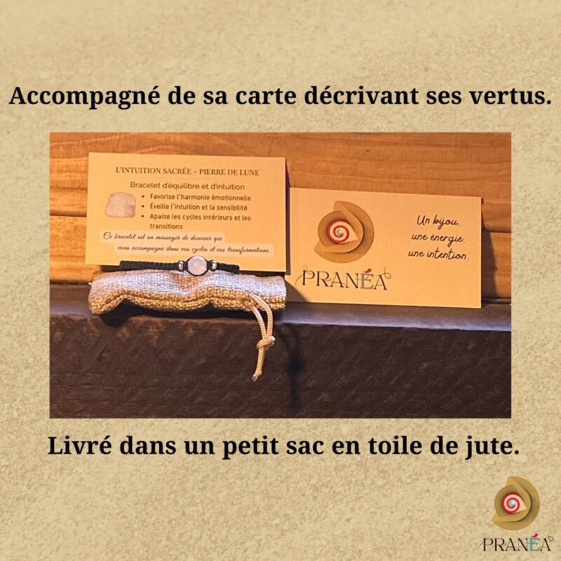 Bracelet en Pierre de Lune – Intuition, Douceur & Cycles de vie | Fait main en macramé – Image 6