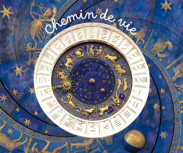 Illustration symbolique du chemin de vie, représentant les chiffres comme des vibrations énergétiques